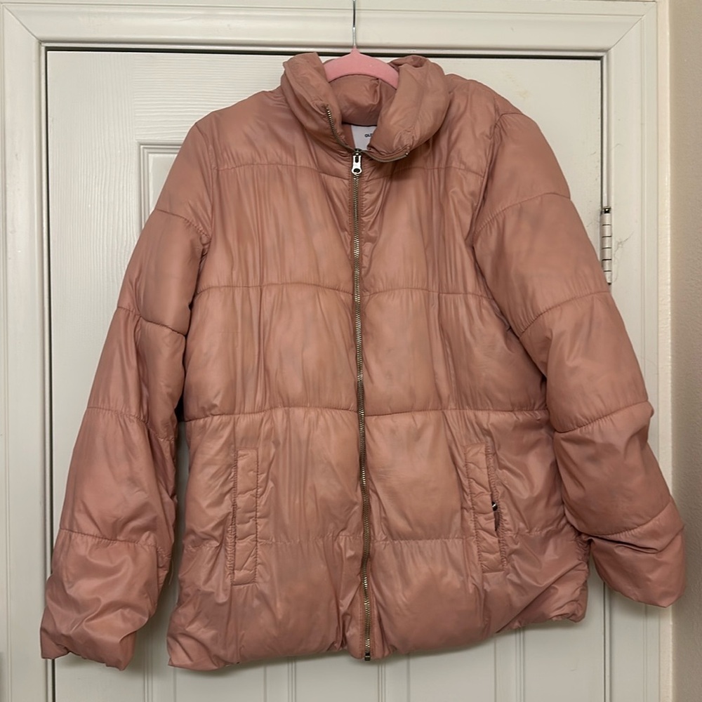 Old Navy Puffer Jacket Pink Soft Winter